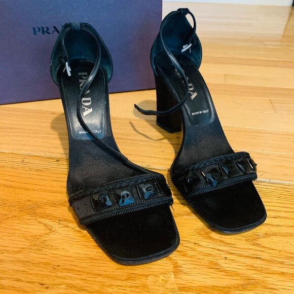 Prada 7.5 US 37.5 EU Heels Shoes Platform Heel - Picture 2 of 16